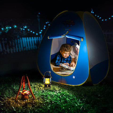 FUN LITTLE TOYS Kids Play Tent with Camping Toys