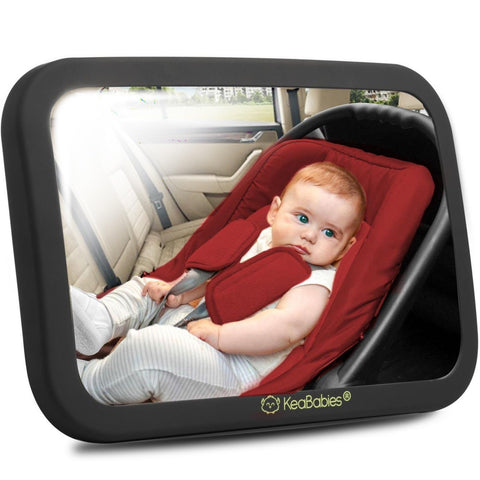 Large Shatterproof Baby Car Mirror - Safety Baby Car Seat Mirror