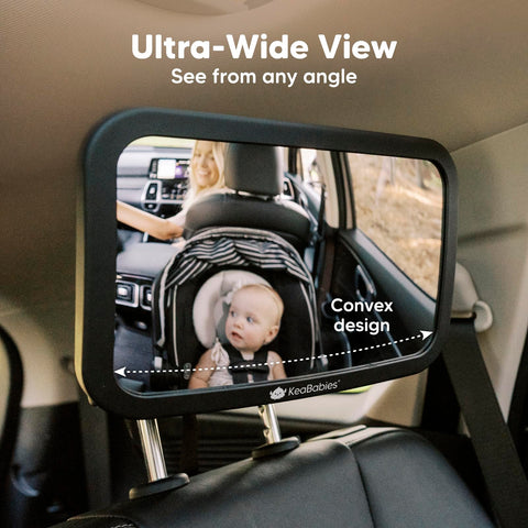 Large Shatterproof Baby Car Mirror - Safety Baby Car Seat Mirror