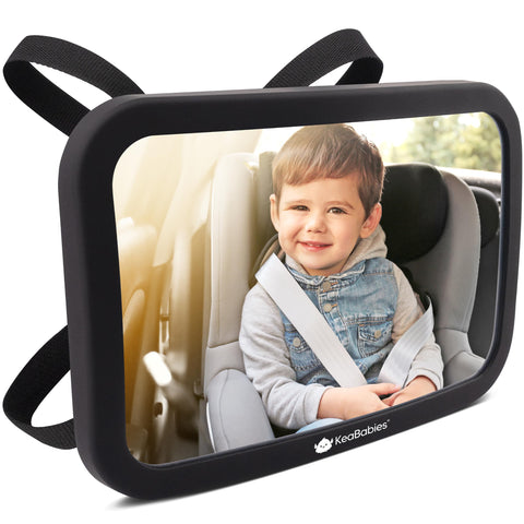 Large Shatterproof Baby Car Mirror - Safety Baby Car Seat Mirror